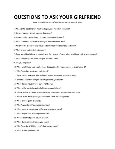 questions to ask future girlfriend.